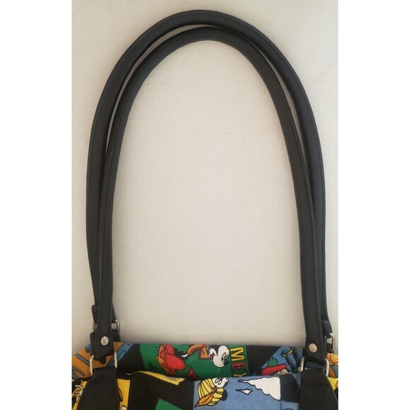 Vintage Disney Travel the Countries of the World Canvas Duffle Bag Mickey Goofy - Picture 10 of 13